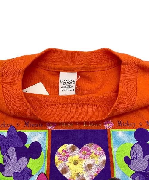 BRAZOS（ブラゾス）BRAZOS (ブラゾス) Disney (ディズニー) プリントTシャツ オレンジ サイズ:FREEの古着・服飾アイテム