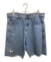 butter（バター）の古着「デニムハーフパンツ ピーナッツ ラジオ」｜インディゴ