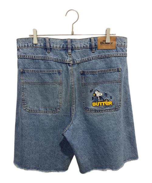 butter（バター）BUTTER (バター) デニムハーフパンツ ピーナッツ ラジオ インディゴ サイズ:W32の古着・服飾アイテム