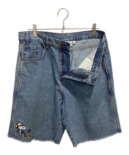 butter（バター）BUTTER (バター) デニムハーフパンツ ピーナッツ ラジオ インディゴ サイズ:W32の古着・服飾アイテム