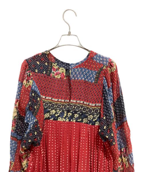 freada（フリーダ）freada (フリーダ) 長袖ワンピース レッド サイズ:Fの古着・服飾アイテム