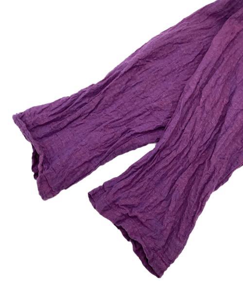 antiquites（アンティークス）ANTIQUITES (アンティークス) リネンカシュクールチュニック パープル サイズ:FREEの古着・服飾アイテム