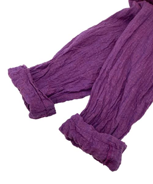 antiquites（アンティークス）ANTIQUITES (アンティークス) リネンカシュクールチュニック パープル サイズ:FREEの古着・服飾アイテム