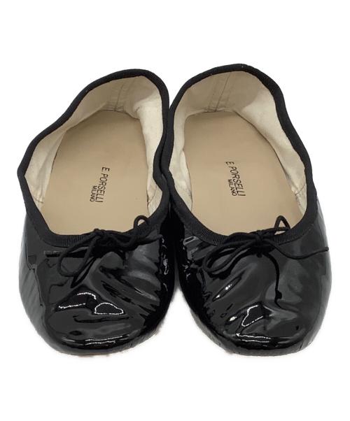 E.PORSELLI（ポルセリ）E.PORSELLI (ポルセリ) バレエシューズ ブラック サイズ:40の古着・服飾アイテム
