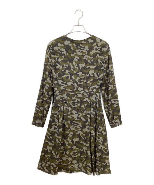 BURBERRY BRIT（バーバリーブリット）BURBERRY BRIT (バーバリーブリット) 総柄ワンピース グレー×グリーン サイズ:38 未使用品の古着・服飾アイテム