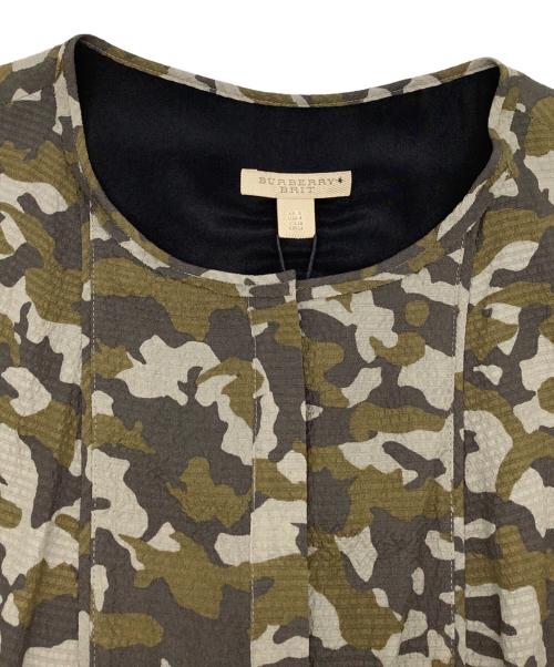 BURBERRY BRIT（バーバリーブリット）BURBERRY BRIT (バーバリーブリット) 総柄ワンピース グレー×グリーン サイズ:38 未使用品の古着・服飾アイテム