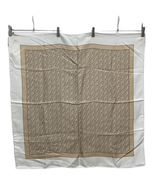 BURBERRY（バーバリー）BURBERRY (バーバリー) BT柄 大判スカーフ グレー×ベージュの古着・服飾アイテム