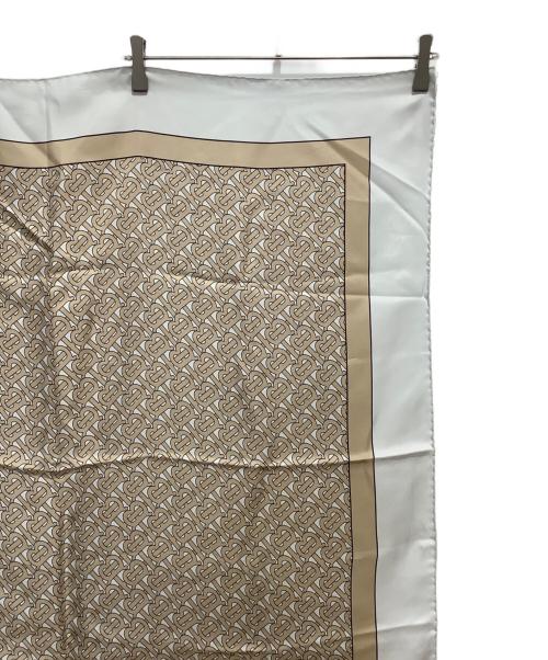 BURBERRY（バーバリー）BURBERRY (バーバリー) BT柄 大判スカーフ グレー×ベージュの古着・服飾アイテム