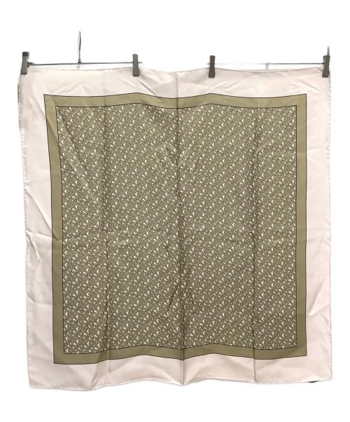 BURBERRY（バーバリー）BURBERRY (バーバリー) BT柄 大判ストール ピンクベージュの古着・服飾アイテム