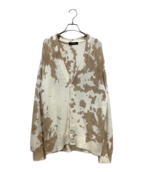 1piu1uguale3（ウノピュウノウグァーレトレ）1piu1uguale3 (ウノピュウノウグァーレトレ) タイダイニットカーディガン ホワイト×ベージュ サイズ:Vの古着・服飾アイテム