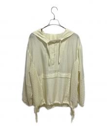 chignon（シニヨン）の古着「シアーメッシュアノラックシャツ」｜ホワイト