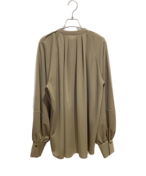 CYAN TOKYO（シアン トーキョー）CYAN TOKYO (シアン トーキョー) オーバースリーブタックジャージブラウス ベージュ サイズ:FREEの古着・服飾アイテム