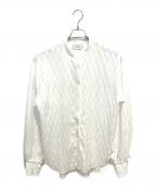 CYAN TOKYOシアン トーキョー）の古着「カフスアレンジパイルジャカードシャツ」｜ホワイト