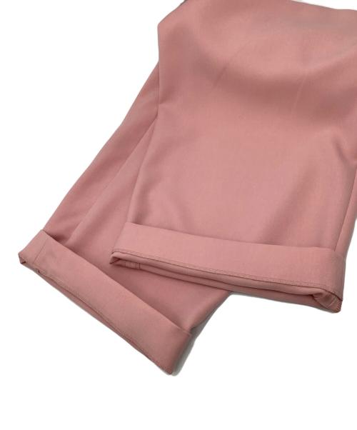 BALLSEY（ボールジィ）BALLSEY (ボールジィ) パウダリーストレッチツイル セミワイドパンツ ピンク サイズ:Sの古着・服飾アイテム