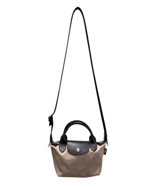 LONGCHAMP（ロンシャン）LONGCHAMP (ロンシャン) ル プリアージュ エナジー XS ブラック×ベージュの古着・服飾アイテム