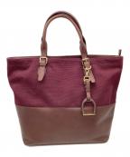 RALPH LAURENラルフローレン）の古着「トートバッグ」｜ブラウン×ボルドー