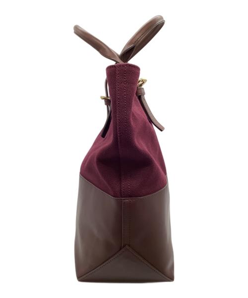 RALPH LAUREN（ラルフローレン）RALPH LAUREN (ラルフローレン) トートバッグ ブラウン×ボルドーの古着・服飾アイテム