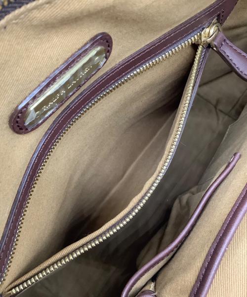 RALPH LAUREN（ラルフローレン）RALPH LAUREN (ラルフローレン) トートバッグ ブラウン×ボルドーの古着・服飾アイテム