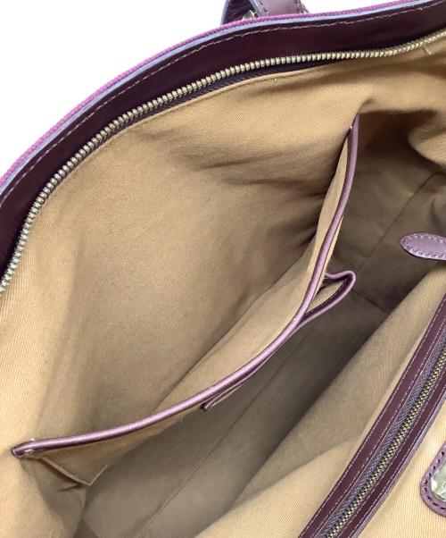 RALPH LAUREN（ラルフローレン）RALPH LAUREN (ラルフローレン) トートバッグ ブラウン×ボルドーの古着・服飾アイテム