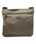 PRADAプラダ）の古着「マチ付きショルダーバッグ」｜カーキ