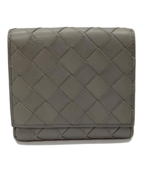 BOTTEGA VENETA（ボッテガベネタ）BOTTEGA VENETA (ボッテガベネタ) 3つ折り財布 グレーの古着・服飾アイテム