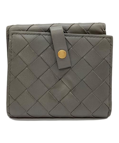 BOTTEGA VENETA（ボッテガベネタ）BOTTEGA VENETA (ボッテガベネタ) 3つ折り財布 グレーの古着・服飾アイテム