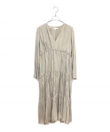 Drawing Numbers（ドローイングナンバーズ）の古着「Vネックティアードワンピース」｜アイボリー