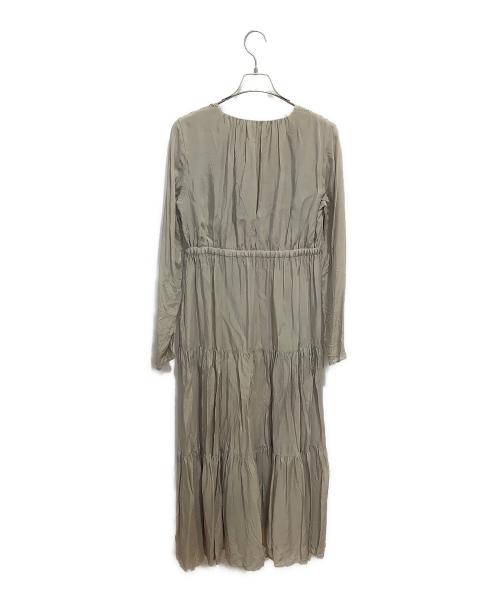 Drawing Numbers（ドローイングナンバーズ）Drawing Numbers (ドローイングナンバーズ) Vネックティアードワンピース アイボリー サイズ:38の古着・服飾アイテム