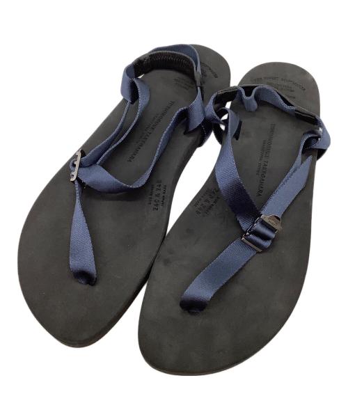 toshinosuke takegahara（トシノスケ タケガハラ）TOSHINOSUKE TAKEGAHARA (トシノスケ タケガハラ) BAREFOOT SANDALS THICK SOLE ネイビー×ブラック サイズ:240&245の古着・服飾アイテム