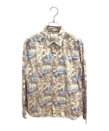 LANVIN（ランバン）の古着「柄シャツ」｜ベージュ