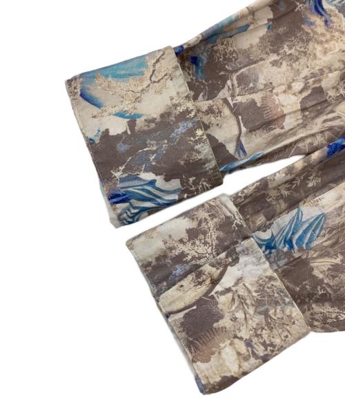 LANVIN（ランバン）LANVIN (ライバン) 柄シャツ ベージュ サイズ:46の古着・服飾アイテム