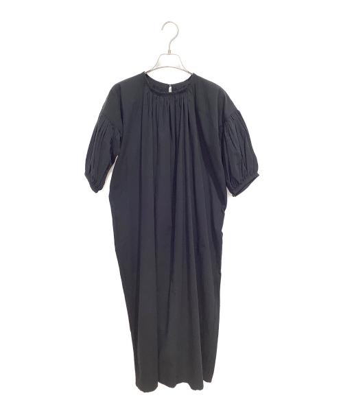 CLANE（クラネ）CLANE (クラネ) ボリュームパフスモックワンピース ブラック サイズ:1の古着・服飾アイテム