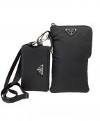 PRADAプラダ）の古着「ショルダーポーチ ＆  スマートフォンケース」｜ブラック