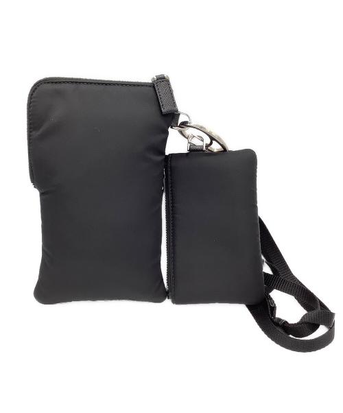 PRADA（プラダ）PRADA (プラダ) ショルダーポーチ ＆  スマートフォンケース ブラックの古着・服飾アイテム