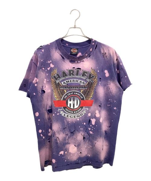 HARLEY-DAVIDSON（ハーレーダビッドソン）HARLEY-DAVIDSON (ハーレーダビッドソン) 半袖Tシャツ パープル サイズ:Lの古着・服飾アイテム