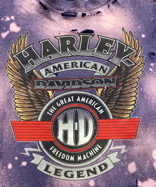 HARLEY-DAVIDSON（ハーレーダビッドソン）HARLEY-DAVIDSON (ハーレーダビッドソン) 半袖Tシャツ パープル サイズ:Lの古着・服飾アイテム