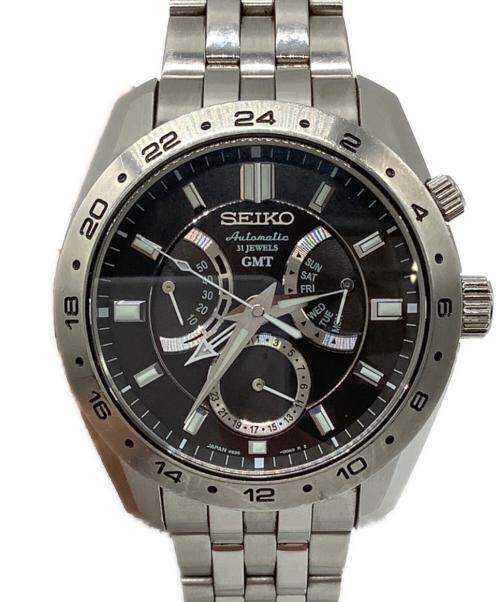 SEIKO（セイコー）SEIKO (セイコー) メカニカル GMT 自動巻き 腕時計 シルバーの古着・服飾アイテム