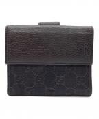 GUCCIグッチ）の古着「GG 2つ折り財布」｜ダークブラウン