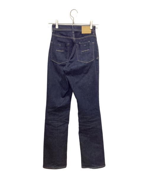 YANUK（ヤヌーク）YANUK (ヤヌーク) ETRE TOKYO (エトレトウキョウ) Center Crease Straight Denim ネイビー サイズ:22の古着・服飾アイテム