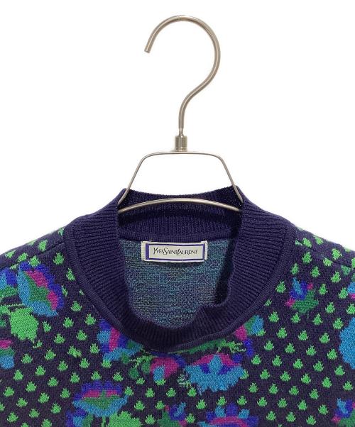 Yves Saint Laurent（イヴサンローラン）Yves Saint Laurent (イヴサンローラン) ニットワンピース グリーン サイズ:Mの古着・服飾アイテム