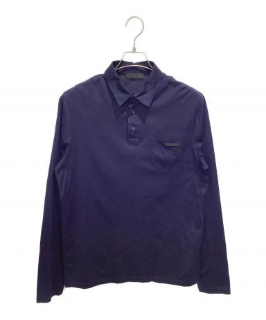 PRADA プラダ ポロシャツ ネイビー sサイズ 中古・古着通販】PRADA (プラダ) 長袖ポロシャツ ネイビー サイズ:M