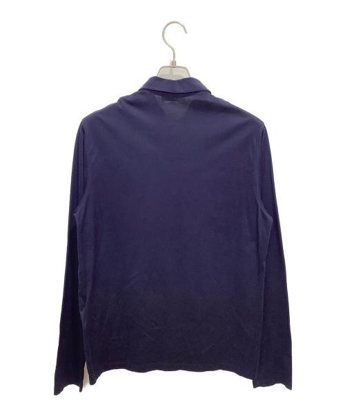 PRADA（プラダ）PRADA (プラダ) 長袖ポロシャツ ネイビー サイズ:Mの古着・服飾アイテム