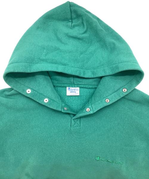Champion REVERSE WEAVE（チャンピオン リバース ウィーブ）Champion REVERSE WEAVE (チャンピオン リバース ウィーブ) プルオーバーパーカー グリーン サイズ:Mの古着・服飾アイテム