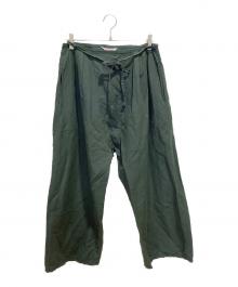 homspun（ホームスパン）の古着「リネン混パンツ」｜グリーン
