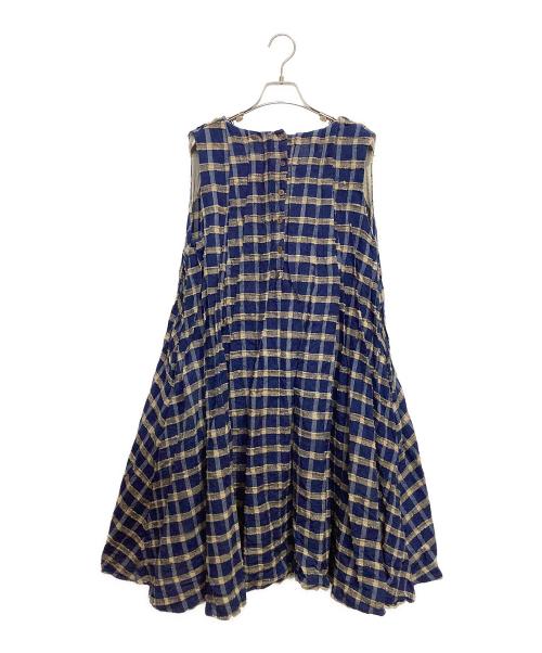 45rpm（45アールピーエム）45rpm (45アールピーエム) ノースリーブ・キャミソールワンピース ブルー サイズ:０の古着・服飾アイテム