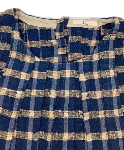 45rpm（45アールピーエム）45rpm (45アールピーエム) ノースリーブ・キャミソールワンピース ブルー サイズ:０の古着・服飾アイテム