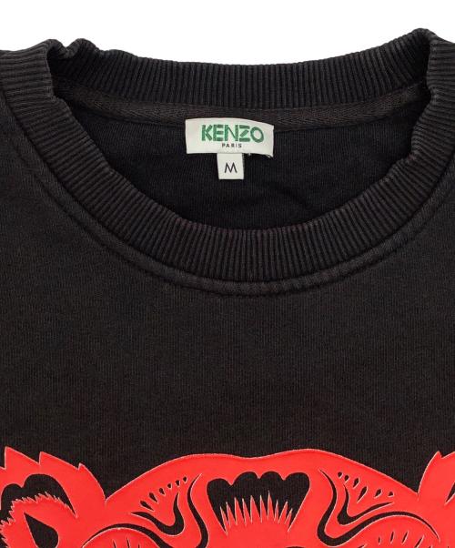 KENZO（ケンゾー）KENZO (ケンゾー) プリントスウェット ブラック×レッド サイズ:Mの古着・服飾アイテム