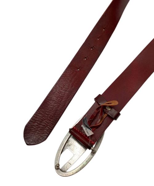 DIESEL（ディーゼル）DIESEL (ディーゼル) Dロゴ ベルト レッド サイズ:INCH 32の古着・服飾アイテム