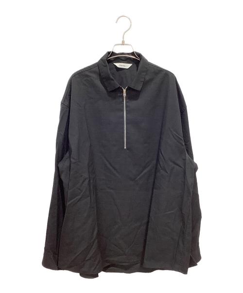 Name.（ネーム）Name. (ネーム) WOOL CHECK HALF ZIP SHIRT ブラック サイズ:1の古着・服飾アイテム