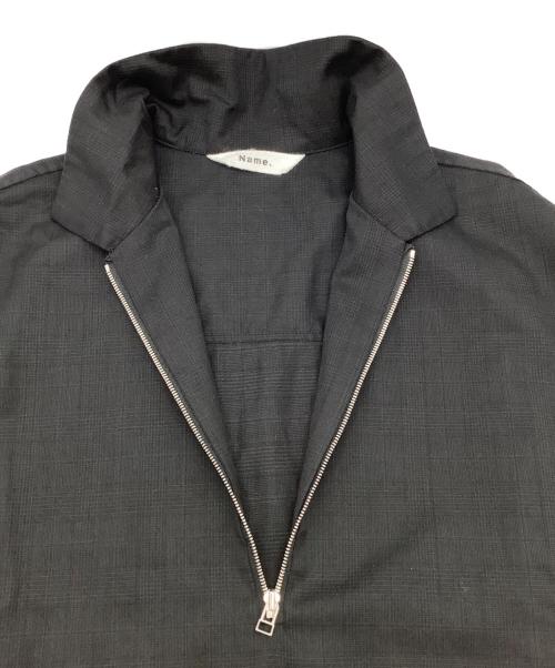 Name.（ネーム）Name. (ネーム) WOOL CHECK HALF ZIP SHIRT ブラック サイズ:1の古着・服飾アイテム